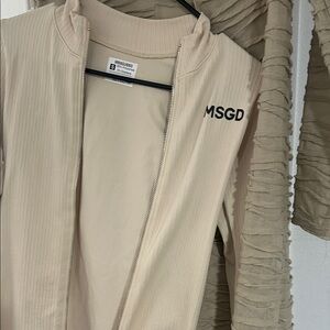 Missguided Cream Bomber Jacket